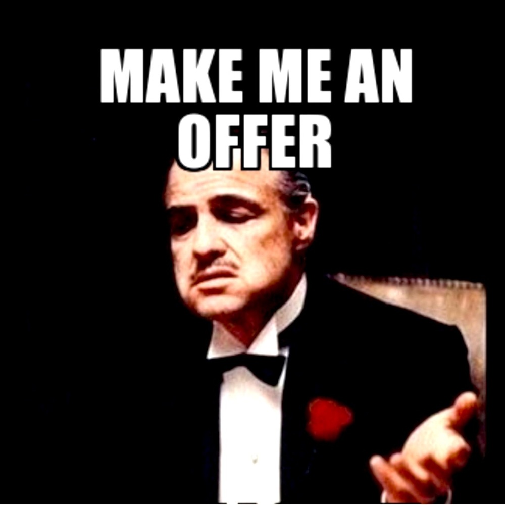 Go ahead. Make me an offer I can’t refuse 🤵‍♂️🥂✨